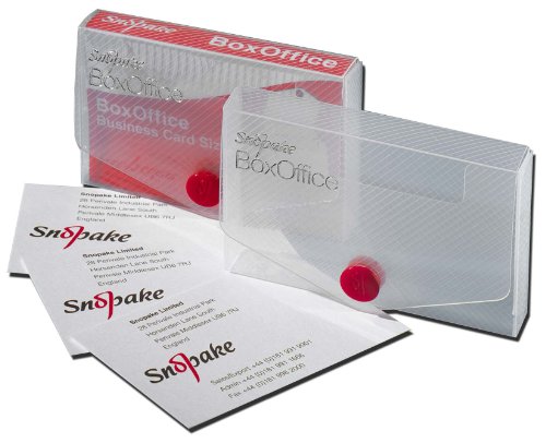 Snopake 15 mm Visitenkartenbox Office - transparent [5 Stück] PP Karten-Aufbewahrungsbox [13729] von Snopake