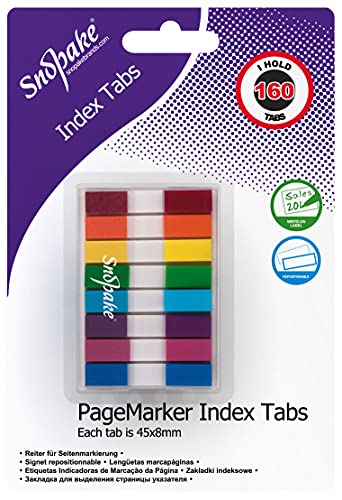 Snopake 15845 Index-Seitenmarker, mit farbkodierten Spitzen, 45 x 8 mm von Snopake