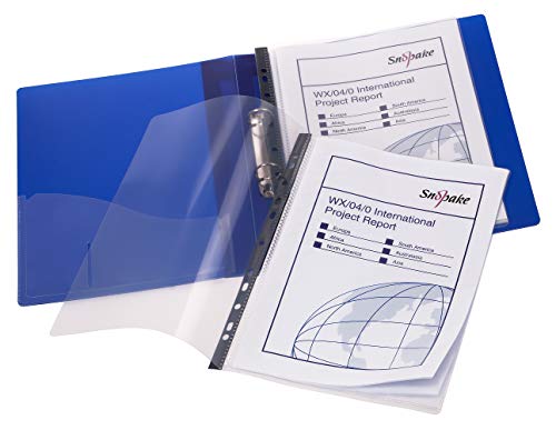 Snopake A4 Sichtbuch (je 20 Hüllen, Ringbuchmechanik) 5 Stück transparent von Snopake