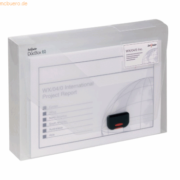Snopake Dokumentenbox A4 60mm Kunststoff transparent Snopake Dokumentenbox A4 60mm Kunststoff transparent von Snopake