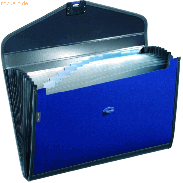 Snopake Fächermappe 360x240mm 13-teilig blau/schwarz Snopake Fächermappe 360x240mm 13-teilig blau/schwarz von Snopake