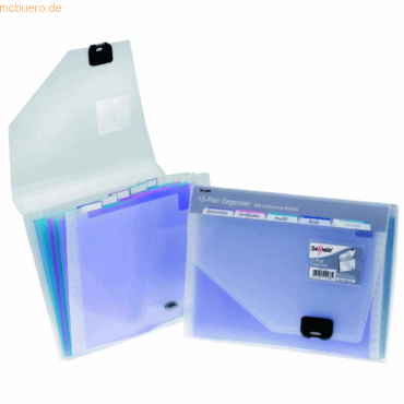 Snopake Fächermappe A4 13 Fächern electra transparent Snopake Fächermappe A4 13 Fächern electra transparent von Snopake