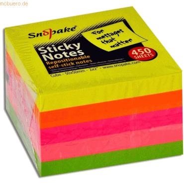 Snopake Haftnotizen Neon-farbig Mini 400 Blatt 50mmx50mm Snopake Haftnotizen Neon-farbig Mini 400 Blatt 50mmx50mm von Snopake