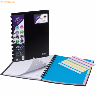 Snopake Projektbuch Eligo ReOrganiser A4 75 Blatt 80g/qm mit Register von Snopake