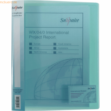Snopake Ringbuch superline A4 2 Ringe 25mm blau Snopake Ringbuch superline A4 2 Ringe 25mm blau von Snopake