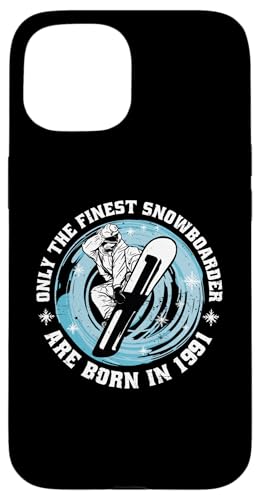 Snowboarder Jahrgang 1991 Geburtstags Snowboarding Snowboard Hülle für iPhone 15 Snowboarder Jahrgang 1991 Geburtstags Snowboarding Snowboard Hülle für iPhone 15 von Snowboard Zubehör Geschenke Shirts