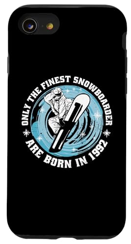 Snowboarder Jahrgang 1992 Geburtstags Snowboarding Snowboard Hülle für iPhone SE (2020) / 7 / 8 von Snowboard Zubehör Geschenke Shirts