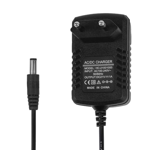 Snowtaros 21V Akku Ladegerät, Lithium Akku Ladegerät mit Kontrollleuchte für Elektrische Kettensäge Lithium Batterie (Ladegerät) von Snowtaros