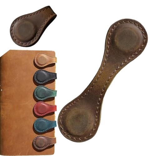 Erebloom Magnetic Bookmark,Erebloom Bookmark,Personalized Magnetic Bookmark,Vintage Leather Bookmark Clips,Gifts For Women Men Kids Teachers And Book Lovers (dark brown) von Snrtevu