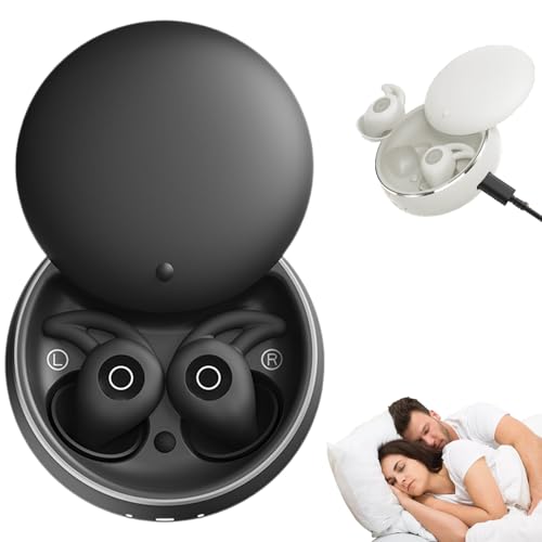 Novonell Snooze Pods Pro Mit ANC, Snoozepods Pro -Schlafkopfhörer, Schlafkopfhörer Bluetooth, Novonell Sleep Pods Kabellose, Anti Schnarch-Kopfhörer Für Seitenschläfer, Kein Druckgefühl (Black) von Snrtevu