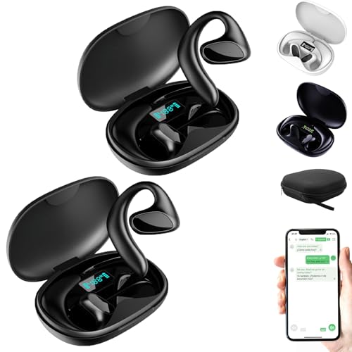 Talkbuds Übersetzer, Talk Buds Übersetzer, Ki Kopfhörer Mit Echtzeit Übersetzung Sprechen Sie 140 Sprachen In Sekunden, Sprachübersetzer Kopfhörer Für Reisen Business Lernen (2PCS-2) von Snrtevu