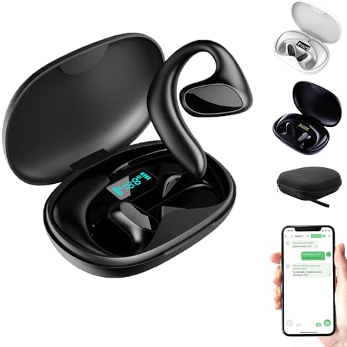 Talkbuds Übersetzer, Talk Buds Übersetzer, Ki Kopfhörer Mit Echtzeit Übersetzung Sprechen Sie 140 Sprachen In Sekunden, Sprachübersetzer Kopfhörer Für Reisen Business Lernen (BLACK) von Snrtevu