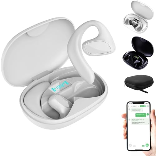 Talkbuds Übersetzer, Talk Buds Übersetzer, Ki Kopfhörer Mit Echtzeit Übersetzung Sprechen Sie 140 Sprachen In Sekunden, Sprachübersetzer Kopfhörer Für Reisen Business Lernen (WHITE) von Snrtevu