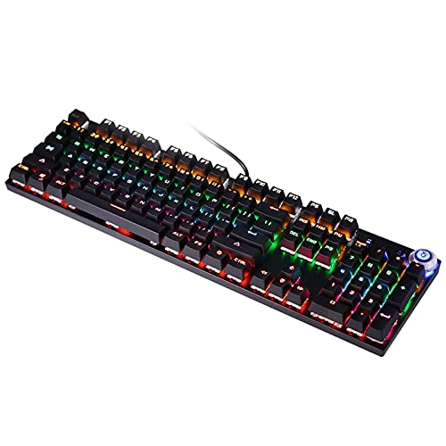 Snufeve6 RGB-Tastatur, ergonomisches Design Mechanische Tastatur für Computerspiele für das Büro von Snufeve6