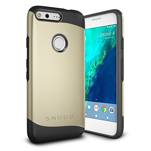 Google Pixel Hülle, Google Pixel Stoßfeste Schutzhülle Case Tasche [Infinity Series] Schützende Hardcase - Gold von Snugg