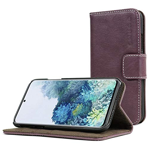 Snugg Schutzhülle für Samsung Galaxy S20 Plus – Etui aus Leder mit Kartenschlitzen und Ständer – Legacy-Kollektion, Flipcase, Handyhülle in Amethyst-Violett von Snugg