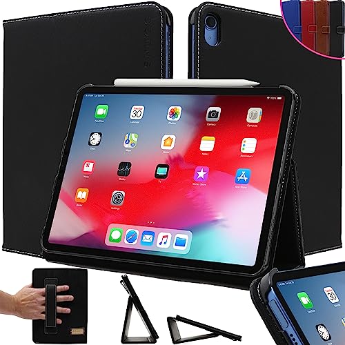 Snugg Schutzhülle für iPad Mini 6 (6. Generation), Leder, Schwarz von Snugg