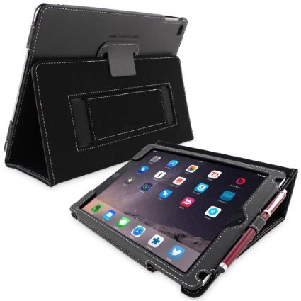 Snugg iPad 3/4 Schutzhülle, Leder Schutz Klapphülle Case Cover Ständer für Apple iPad 3/4 - Schwarz von Snugg