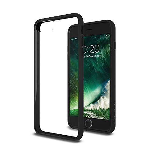 iPhone 7 Plus and 8 Plus Hülle, Snugg Apple iPhone 7 Plus and 8 Plus Case Schutzhülle Silikone Transparent [Durchsichtig Rückseite] TPU Cover Ultra-Slim Design – Schwarz, Vision Range von Snugg