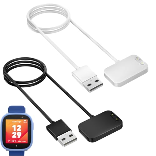 2-Stück Magnetisches Ladekabel Kompatibel mit Xplora X6, Tragbares USB-Kabel Ersatz Ladegerät Charging Cable für X6 Play/X6 Pro,Schwarz & Weiß 2-Stück Magnetisches Ladekabel Kompatibel mit Xplora X6, Tragbares USB-Kabel Ersatz Ladegerät Charging Cable für X6 Play/X6 Pro,Schwarz & Weiß von Snyeest