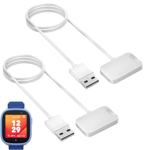 2-Stück Magnetisches Ladekabel Kompatibel mit Xplora X6, Tragbares USB-Kabel Ersatz Ladegerät Charging Cable für X6 Play/X6 Pro,Weiß & Weiß 2-Stück Magnetisches Ladekabel Kompatibel mit Xplora X6, Tragbares USB-Kabel Ersatz Ladegerät Charging Cable für X6 Play/X6 Pro,Weiß & Weiß von Snyeest