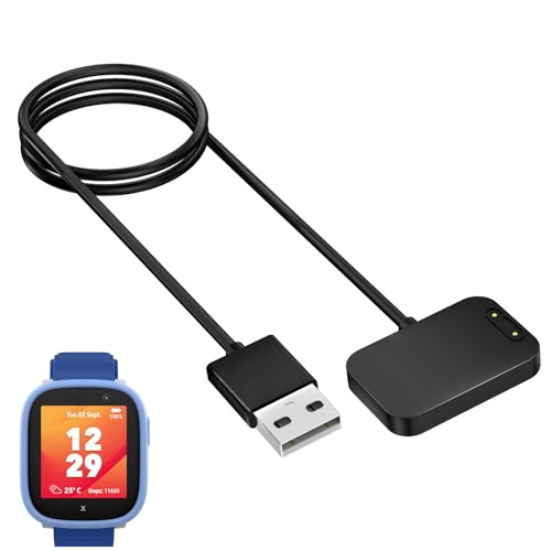 Snyeest 1-Stück Magnetisches Ladegerät Kompatibel mit Xplora X6 Ladekabel, Tragbares USB-Kabel Ersatz Ladestation Charging Cable für X6 Play, Schwarz von Snyeest