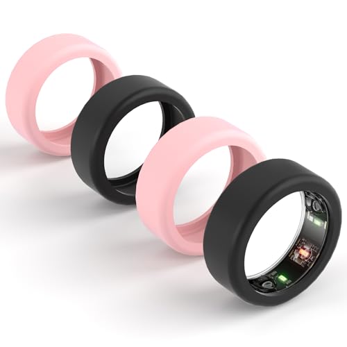 Snyeest Silikon-Ringabdeckung, kompatibel mit Oura Ring Gen 3, kratzfest, elastische Hülle, Fingerzubehör, Wrapper für Damen und Herren, Schwarz, 2 x Rosa, Größe S für 6/7/8/9/10, 4 Stück Snyeest Silikon-Ringabdeckung, kompatibel mit Oura Ring Gen 3, kratzfest, elastische Hülle, Fingerzubehör, Wrapper für Damen und Herren, Schwarz, 2 x Rosa, Größe S für 6/7/8/9/10, 4 Stück von Snyeest