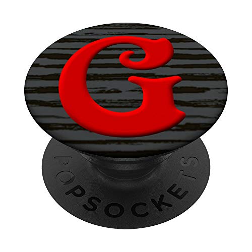 Buchstabe G, Monogramm, Buchstabe G, Rot PopSockets mit austauschbarem PopGrip von So Cool Designs