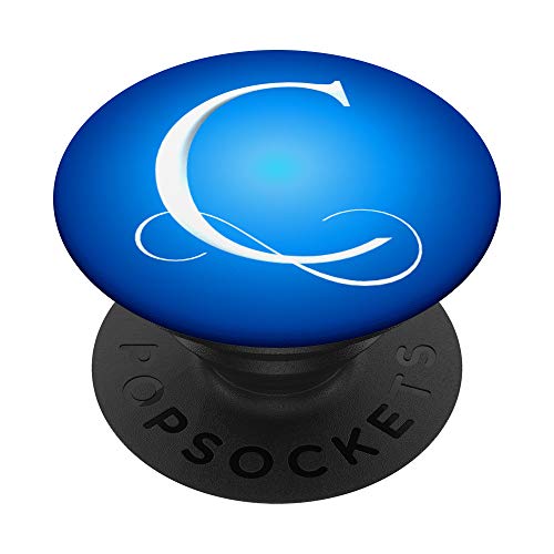 Weißer Buchstabe C auf hübschem Blau, Nachnamen-Initiale PopSockets mit austauschbarem PopGrip Weißer Buchstabe C auf hübschem Blau, Nachnamen-Initiale PopSockets mit austauschbarem PopGrip von So Cool Designs