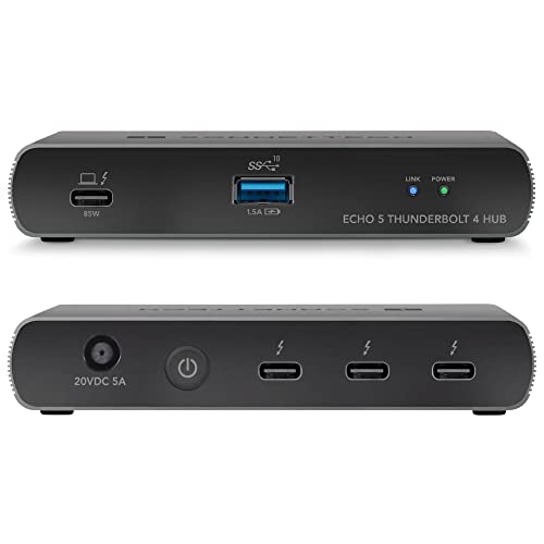 Sonnet Echo 5 Thunderbolt 4 Hub - Kompakter universeller Thunderbolt-4-Hub mit Vier Thunderbolt-4-Ports und 8K-Display-Unterstützung Sonnet Echo 5 Thunderbolt 4 Hub - Kompakter universeller Thunderbolt-4-Hub mit Vier Thunderbolt-4-Ports und 8K-Display-Unterstützung von SoNNeT