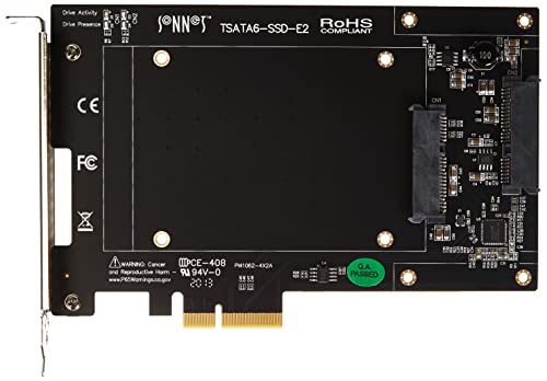 Sonnet Tempo Erweiterungskarte für SATA SSDs 6 GBit/s PCIe 2.0, TSATA6-SSD-E2, Schwarz von SoNNeT
