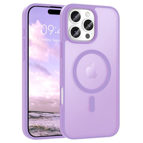 SobLn Magnetische Schutzhülle für iPhone 16 Pro, kompatibel mit Magsafe, durchscheinend matt, dünn, stoßfest, für Damen, Herren, Mädchen, Schutzhülle für iPhone 16 Pro 6,3 Zoll, Hellviolett SobLn Magnetische Schutzhülle für iPhone 16 Pro, kompatibel mit Magsafe, durchscheinend matt, dünn, stoßfest, für Damen, Herren, Mädchen, Schutzhülle für iPhone 16 Pro 6,3 Zoll, Hellviolett von SobLn