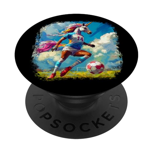 Einhörner Fussball / Fussballer Einhorn PopSockets Klebender PopGrip Einhörner Fussball / Fussballer Einhorn PopSockets Klebender PopGrip von Soccer Animals