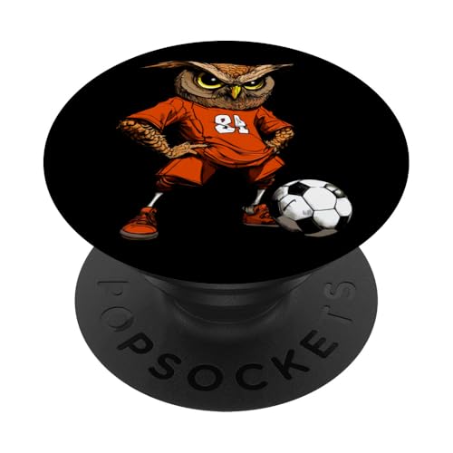 Fussball Eule PopSockets Klebender PopGrip von Soccer Animals
