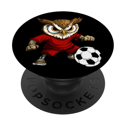 Fussball Eule PopSockets Klebender PopGrip Fussball Eule PopSockets Klebender PopGrip von Soccer Animals