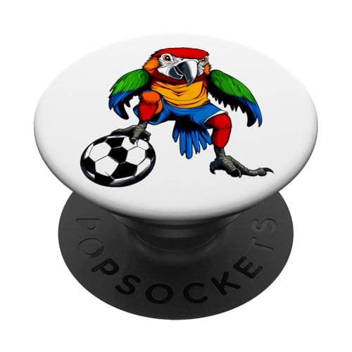 Papagei Fussball PopSockets Klebender PopGrip von Soccer Animals