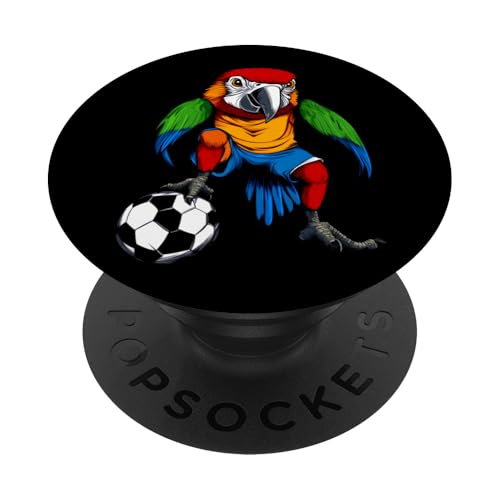Papageien Fussball PopSockets Klebender PopGrip von Soccer Animals