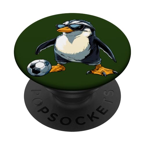 Pinguine Fussball PopSockets Klebender PopGrip von Soccer Animals