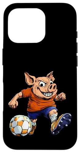 Schwein Fussballer Hülle für iPhone 16 Pro Schwein Fussballer Hülle für iPhone 16 Pro von Soccer Animals