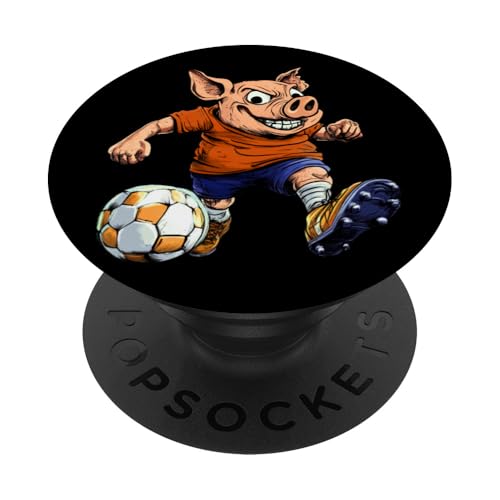 Schwein Fussballer PopSockets Klebender PopGrip Schwein Fussballer PopSockets Klebender PopGrip von Soccer Animals