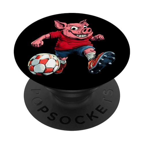 Schweine Fussball PopSockets Klebender PopGrip von Soccer Animals