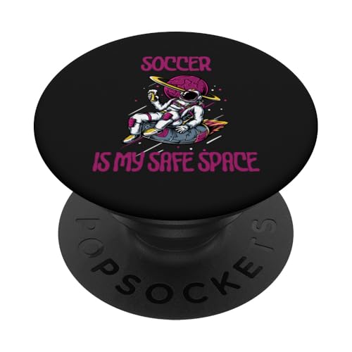 Fußball ist mein sicherer Raum, Astronaut PopSockets Klebender PopGrip von Soccer Stuff