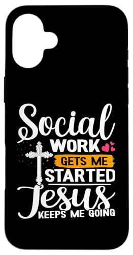 Sozialarbeiter: Sozialarbeit und Jesus bringt mich zum Einstieg Hülle für iPhone 16 Plus Sozialarbeiter: Sozialarbeit und Jesus bringt mich zum Einstieg Hülle für iPhone 16 Plus von Social Worker And Social Justice Designs