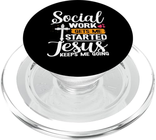 Sozialarbeiter: Sozialarbeit und Jesus bringt mich zum Einstieg PopSockets PopGrip für MagSafe Sozialarbeiter: Sozialarbeit und Jesus bringt mich zum Einstieg PopSockets PopGrip für MagSafe von Social Worker And Social Justice Designs