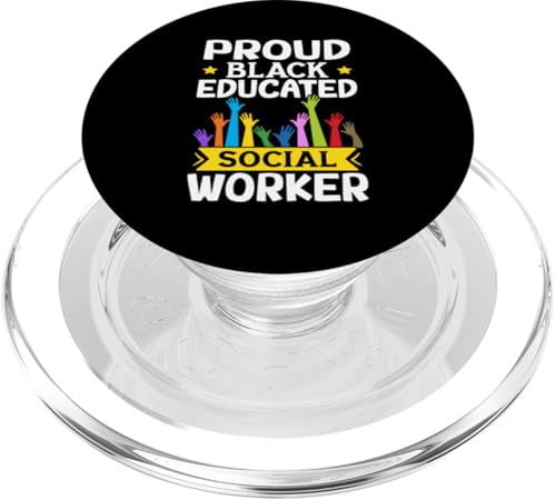 Sozialarbeiter: Stolzer schwarz ausgebildeter Sozialarbeiter PopSockets PopGrip für MagSafe Sozialarbeiter: Stolzer schwarz ausgebildeter Sozialarbeiter PopSockets PopGrip für MagSafe von Social Worker And Social Justice Designs