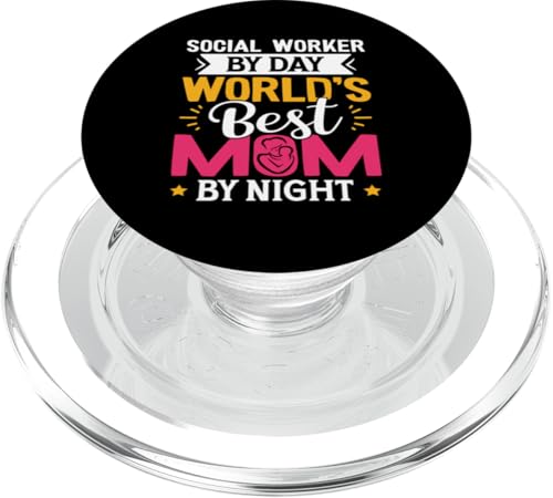 Tagsüber Sozialarbeiterin, beste Mutter der Welt PopSockets PopGrip für MagSafe Tagsüber Sozialarbeiterin, beste Mutter der Welt PopSockets PopGrip für MagSafe von Social Worker And Social Justice Designs