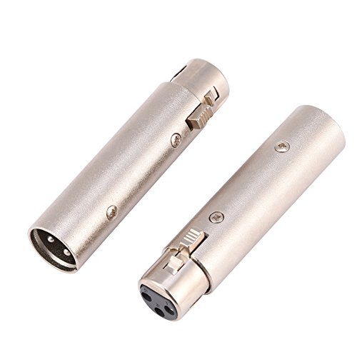 3-poliger XLR-Adapteranschluss Stecker an Buchse Audio-Mikrofon Mikrofonverlängerungsadapter-Anschluss 2St 3-poliger XLR-Adapteranschluss Stecker an Buchse Audio-Mikrofon Mikrofonverlängerungsadapter-Anschluss 2St von Socobeta