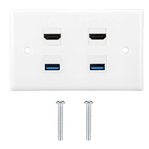 Sicherer HDMI-Anschluss HDMI-Anschluss Feuerfeste HDMI-Wandplatte Mehrfachschutz HDTV Freie Lötstelle mit Befestigungsschraube Sicherer HDMI-Anschluss HDMI-Anschluss Feuerfeste HDMI-Wandplatte Mehrfachschutz HDTV Freie Lötstelle mit Befestigungsschraube von Socobeta