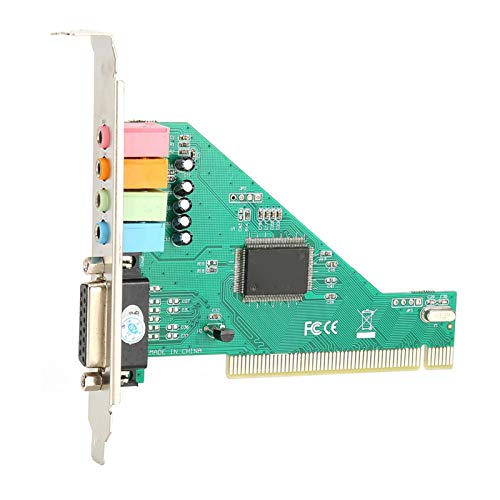Socobeta 24-Bit-Kanal 4.1 Interne Audiokarte Plug & Play-Soundkarte PCI-Soundkarte Stereo Surround CMI8738-Soundkarte für Computer-Desktop von Socobeta