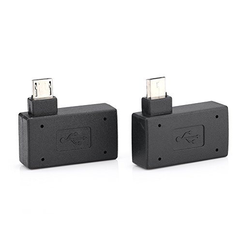 Socobeta 2Pcs USB Adapter USB 2.0 Buchse zu Stecker Micro OTG Adapter 90 Grad Links 90 rechts abgewinkelt Adapter von Socobeta